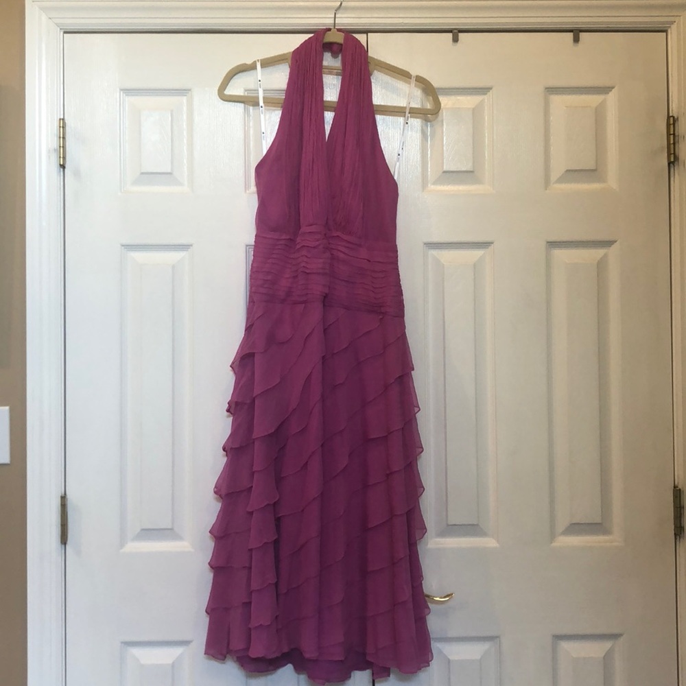 Tadashi Halter Ruffle Dress